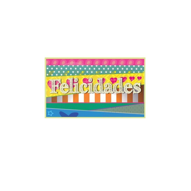 ETIQUETAS FELICIDADES COLOR  /76 37522 ARGU ROLLO 250U