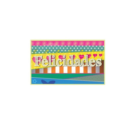 ETIQUETAS FELICIDADES COLOR  /76 37522 ARGU ROLLO 250U