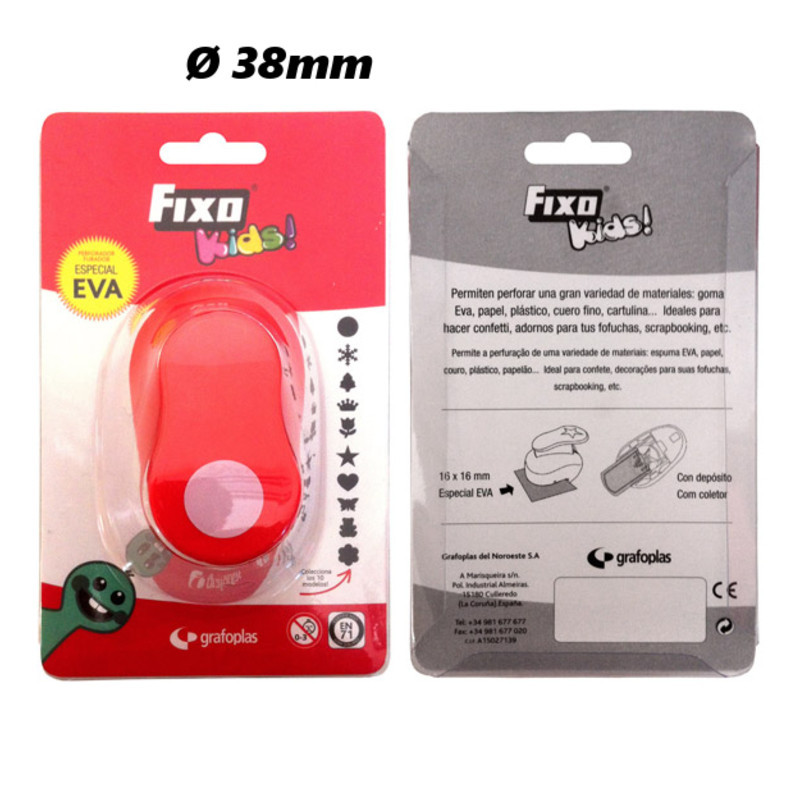 TALADRO FIXO KIDS GOMA EVA CIRCULO 25MM 0062651 GRAFOPLAS