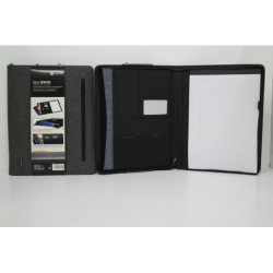 CARPETA CONGRESO CARCHIVO FL CREMALLERA TELA VENTURE PLOMO 24210008 ^