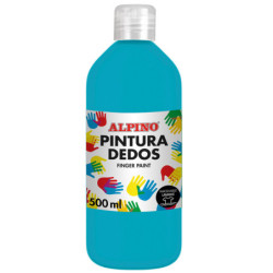 PINTURA DE DEDOS BOTELLA 500 ML AZUL CYAN MASATS