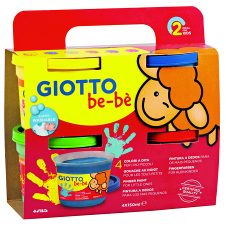 PINTURA DE DEDOS GIOTTO BE-BÈ 4x150G