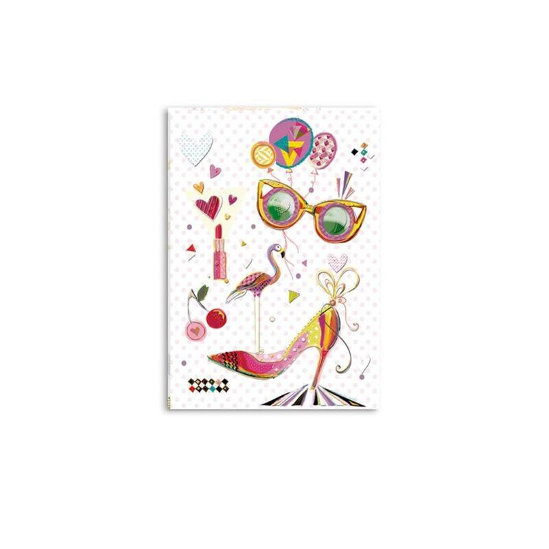 TARJETA FELICITACION ARGU TURNOWSKY ZAPATO FLAMENCO 80'S 41905 UNIDAD