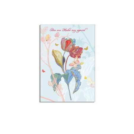 TARJETA FELICITACION ARGU TURNOWSKY MADRE FLORES 43647 UNIDAD