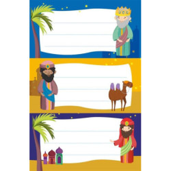 BLISTER 9 ETIQUETAS NAVIDAD NOMBRE REYES ARGU 46050 UNIDAD