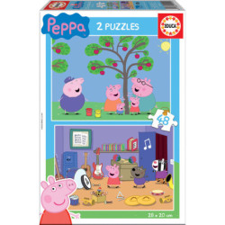 2 PUZZLES DE 48 PIEZAS PEPPA PIG "COSY CORNER" SAFTA23 ENERO 15920