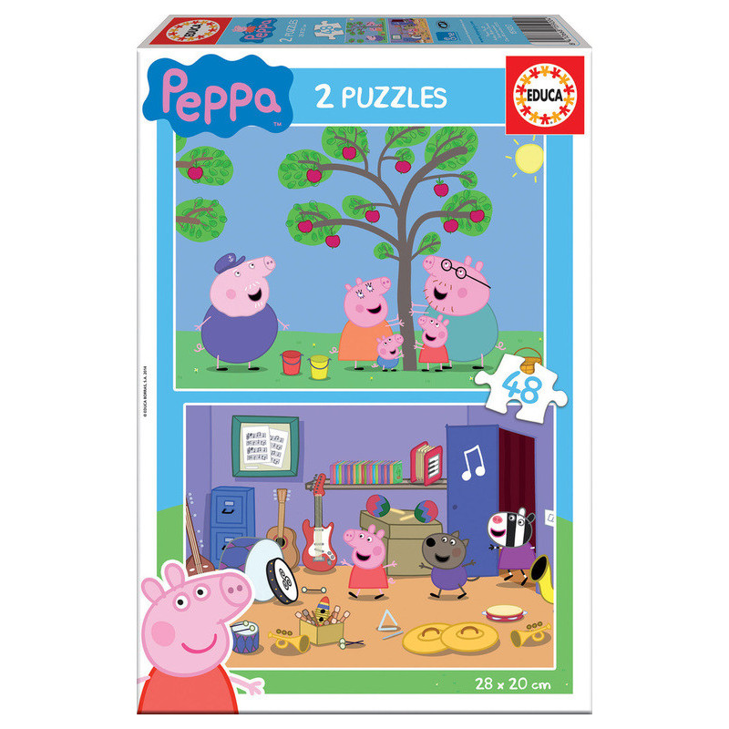 2 PUZZLES DE 48 PIEZAS PEPPA PIG "COSY CORNER" SAFTA23 ENERO 15920