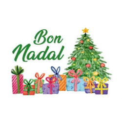ETIQUETA BON NADAL ARBOL ARGU ROLLO 250U 46871
