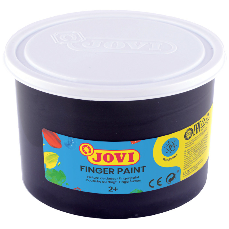 PINTURA DE DEDOS JOVI BOTE 500 ML - NEGRO