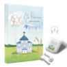 LIBRO COMUNION ARGU IGLESIA AZUL GLOBOS + AURICULARES BLUETOOTH 46950