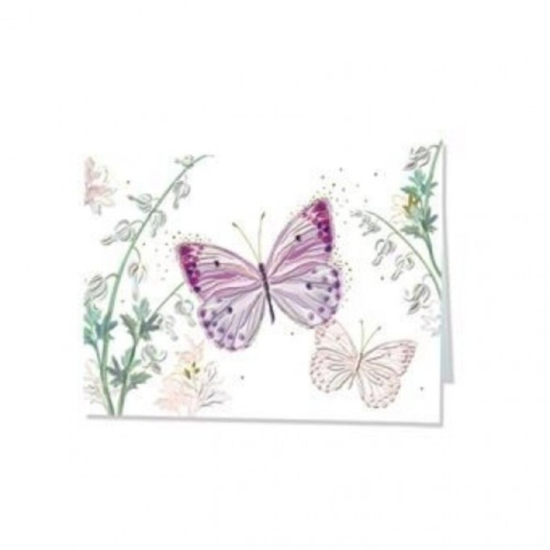 TARJETA FELICITACION MARIPOSA GLITTER TURNOWSKI 47875 UNIDAD ARGU