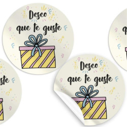ETIQUETAS DESEO QUE TE GUSTE ARGU IMPRESA REDONDA 48008 250U