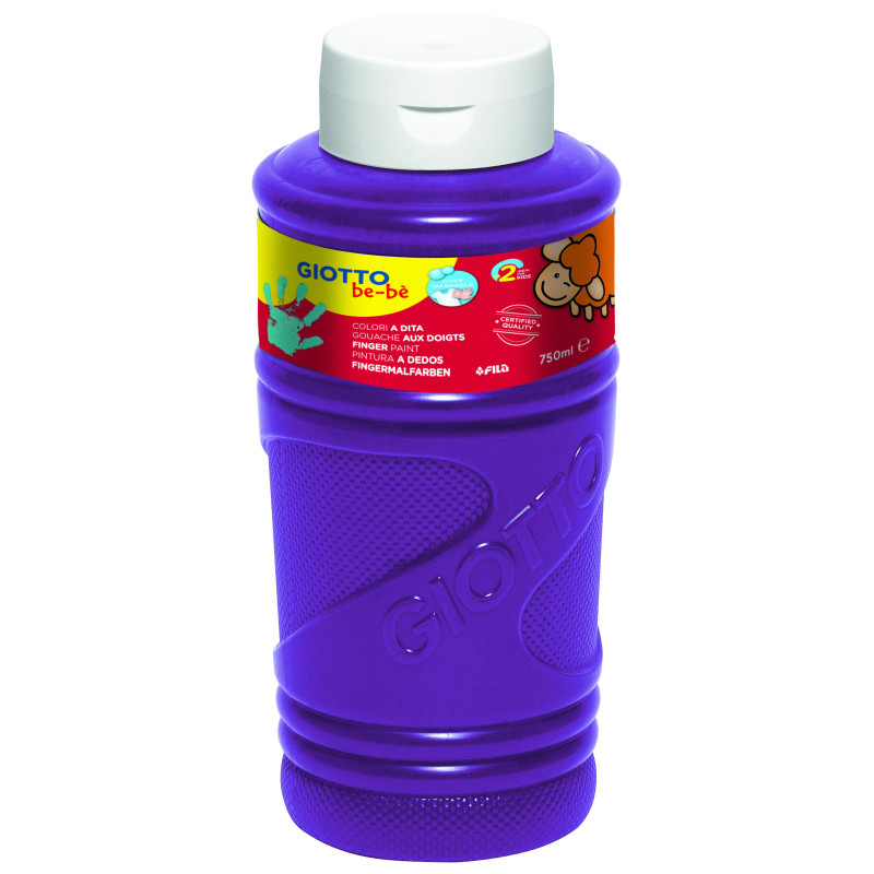 PINTURA DE DEDOS GIOTTO BE-È BOTELLA 750 ML - VIOLETA