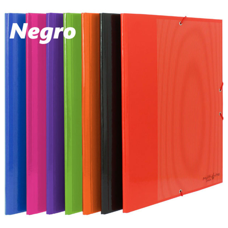 CARPETA GOMAS SOLAPAS FOLIO GRAFOPLAS MULTILINE CARTON RIGIDO NEGRO 01225110