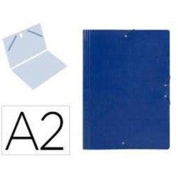 CARPETA DIBUJO GOMAS A-2 COLORES 52*70 AZUL ESLA 8905