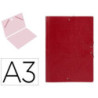 CARPETA DIBUJO GOMAS A-3 37*51 GOFRADO ROJO ESLA