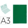 CARPETA DIBUJO GOMAS A-3 37*51 GOFRADO VERDE ESLA