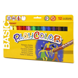 TEMPERA SOLIDA 12u. 5G POCKET COLORES SURT. PLAYCOLOR DUNSA