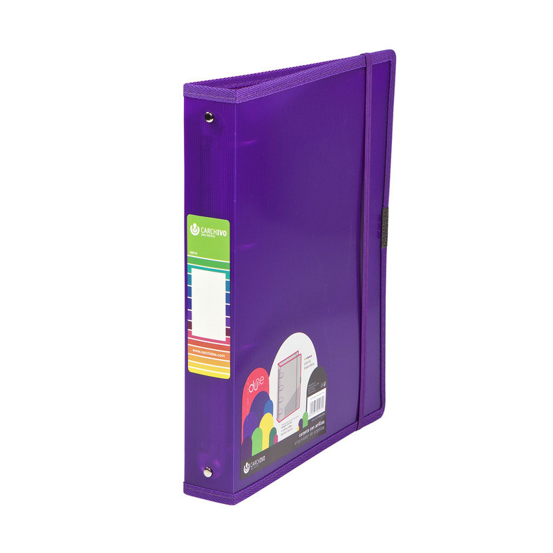 CARPETA PLAST. 4A 40MM FL CARCHIVO PP DUNE VIOLETA C/GOMA 12371456
