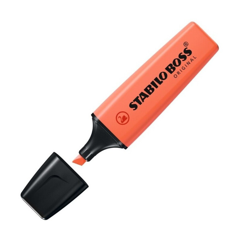 MARCD.FLUOR STABILO BOSS PASTEL CORAL MELOSO C/12U 70/140