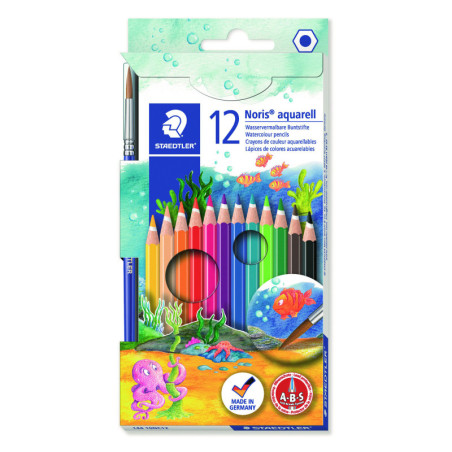 LAPICEROS ACUARELABLES CJ12 UDS + PINCEL STAEDTLER 144 10NC12