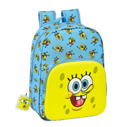 MOCHILA INFANTIL ADAPT.CARRO BOLSILLO 3D BOB ESPONJA "POSITIVE VIBES" 612191185 34*26 SAFTA22