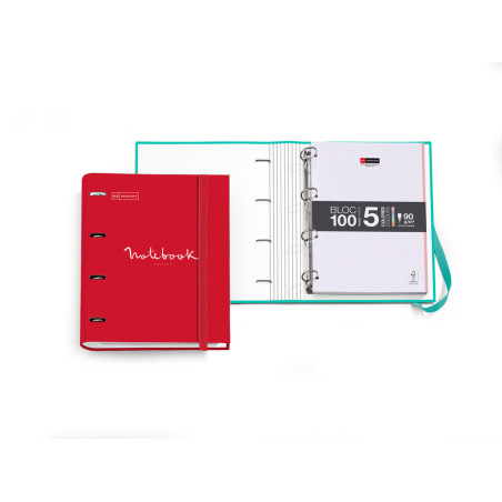 CARPEBLOC DEC RINGBOOK 4A A4 RECAMBIO MIQUELRIUS20 EMOTIONS ROJO 14685