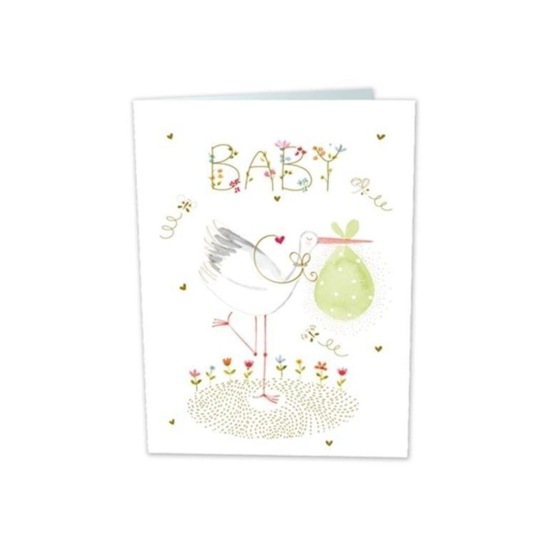 TARJETA FELICITACION CIGÜEÑA BABY TURNOWSKI 48347 UNIDAD ARGU