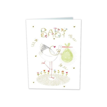TARJETA FELICITACION CIGÜEÑA BABY TURNOWSKI 48347 UNIDAD ARGU