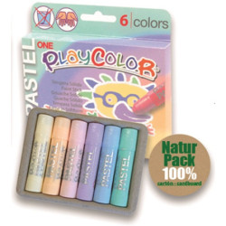 TEMPERA SOLIDA 10G 6 UDS COLORES PASTEL ONE PLAYCOLOR DUNSA