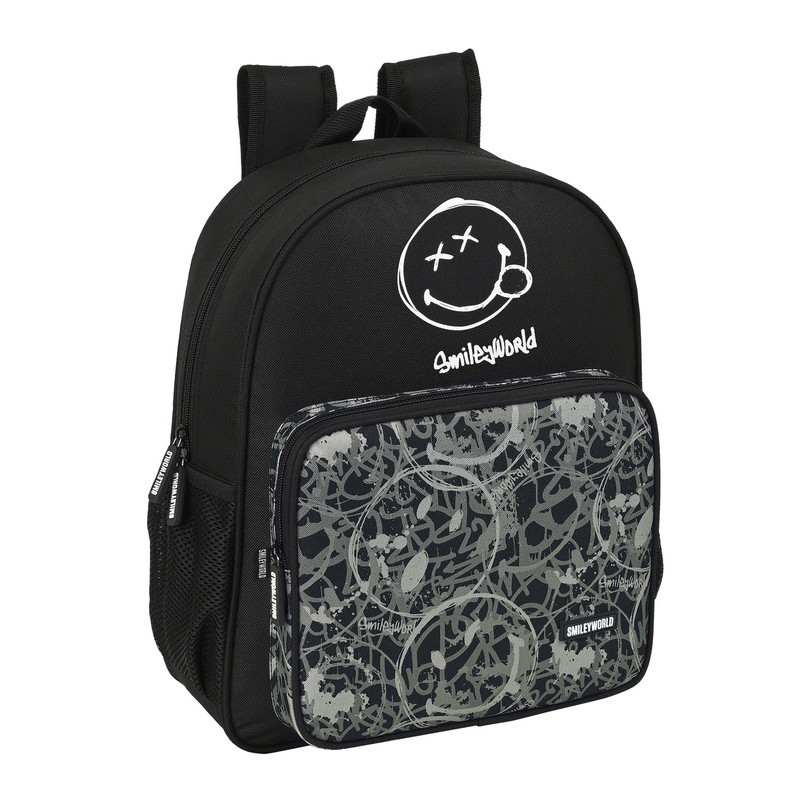 MOCHILA JUNIOR ADAPT.CARRO SMILEY WORLD "URBAN FLOW" 612192640 38*32 SAFTA22