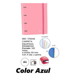 CARPEBLOC DEC RINGBOOK 4A A4 RECAMBIO AZUL SENFORT19 KATACRAK PASTEL 175049