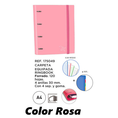 CARPEBLOC DEC RINGBOOK 4A A4 RECAMBIO ROSA SENFORT19 KATACRAK PASTEL 175049