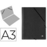 CARPETA DIBUJO GOMAS A-3 37*51 GOFRADO NEGRO ESLA 8900