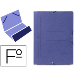 CARPETA GOMAS BOLSA AZUL FL CARTON PTE 20U ESLA