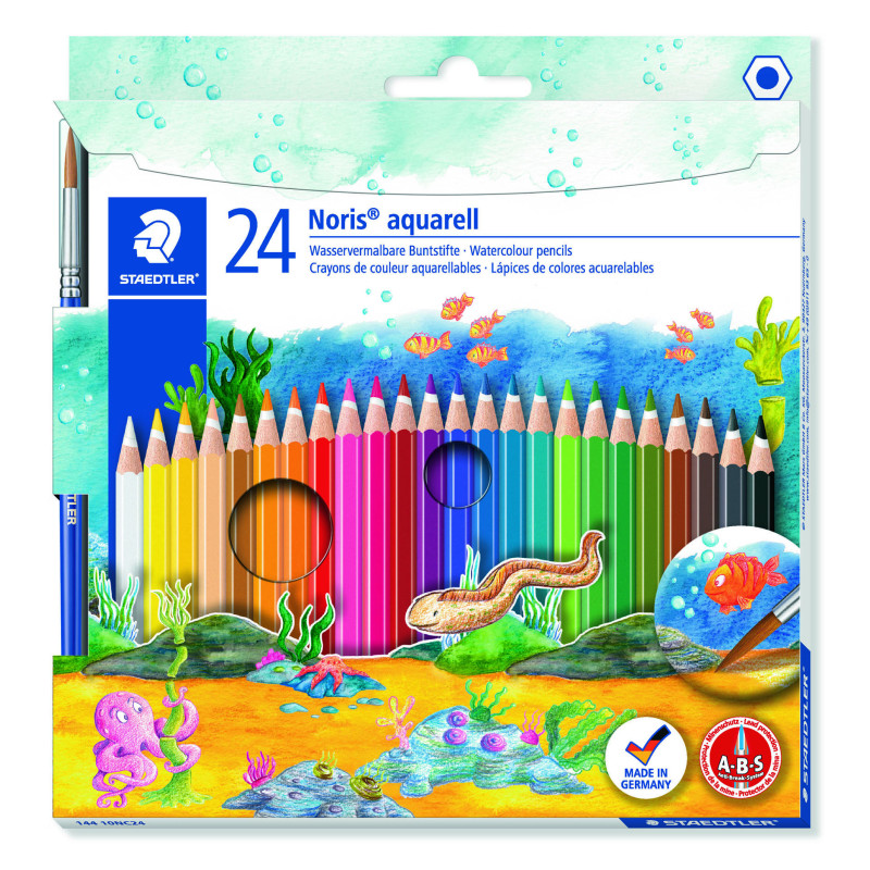 LAPICEROS ACUARELABLES CJ24 UDS + PINCEL STAEDTLER 144 10NC24