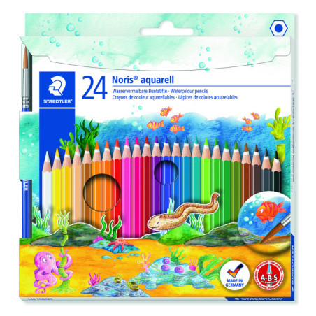 LAPICEROS ACUARELABLES CJ24 UDS + PINCEL STAEDTLER 144 10NC24