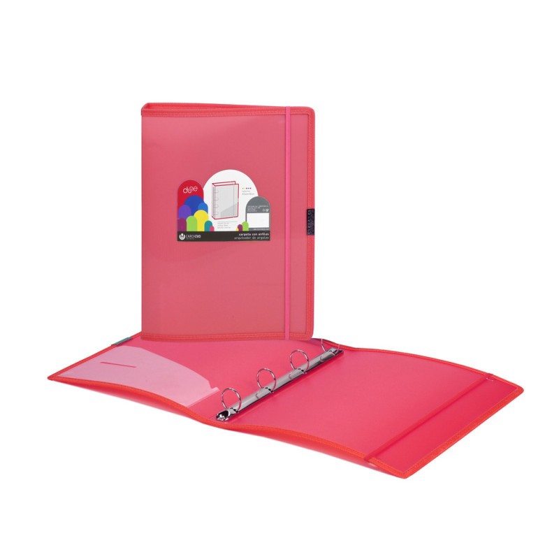 CARPETA PLAST. 4A 25MM FL CARCHIVO PP DUNE ROJO C/GOMA 12370453