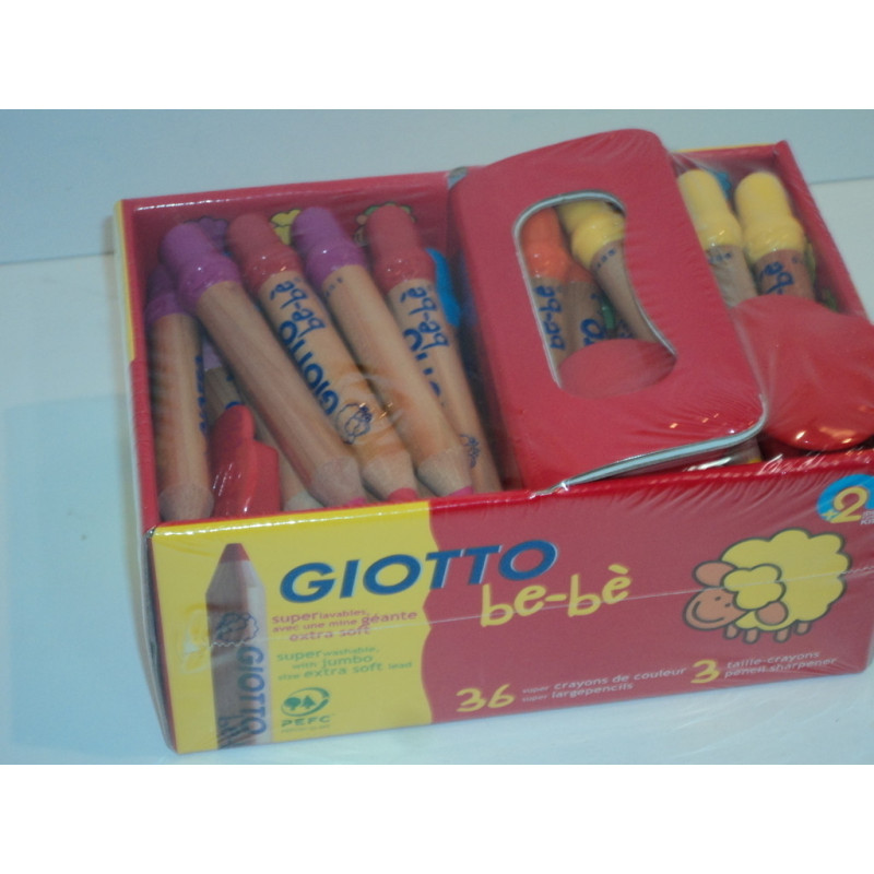 LAPIZ GIOTTO BEBE SCHOOL PACK 36 LAPICES + 3 SACAPUNTAS 461300 FILA