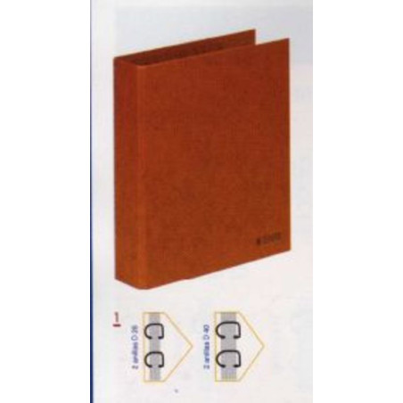 CARPETA 2A 40MM MIXTA 4º NATURAL DOSSIER CUERO ENCUADERNADA 2081 ^