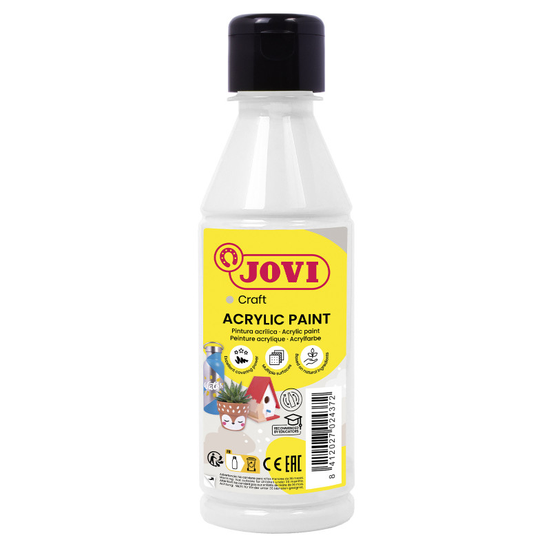 PINTURA MULTIUSOS JOVIDECOR BOTELLA 250 ML BLANCO 68001