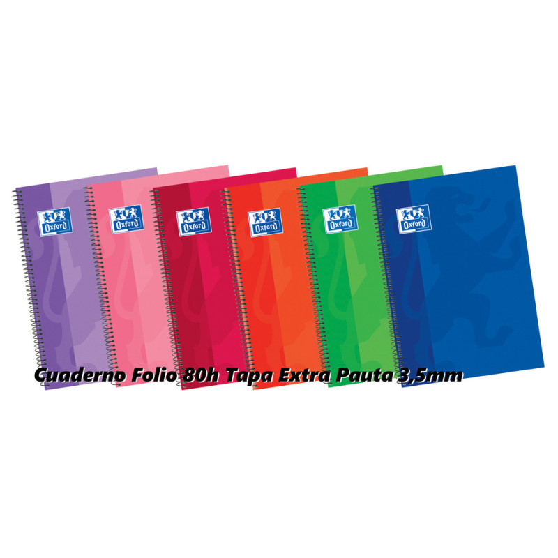 CUADERNO ENRI OXFORD SCHOOL TAPA EXTRA FOLIO 80H PAUTA 3,5MM 400043992