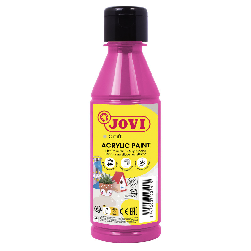 PINTURA MULTIUSOS JOVIDECOR BOTELLA 250 ML MAGENTA 68008