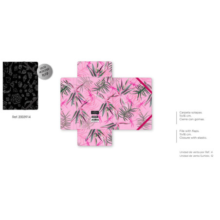 CARPETA SOLAPAS MINI 11*16 CM SENFORT18 WINTER PREMIUM 14-GEOMETRICO 200390 14