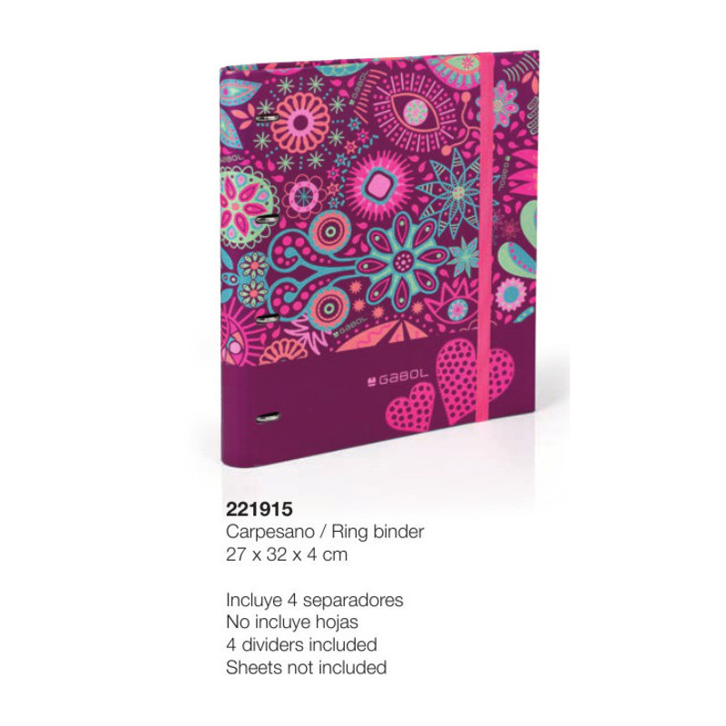 CARPEBLOC DEC RINGBOOK 4A GABOL18 SCHOOL LUCKY A4 C/GOMA Y SEPARADORES 221915