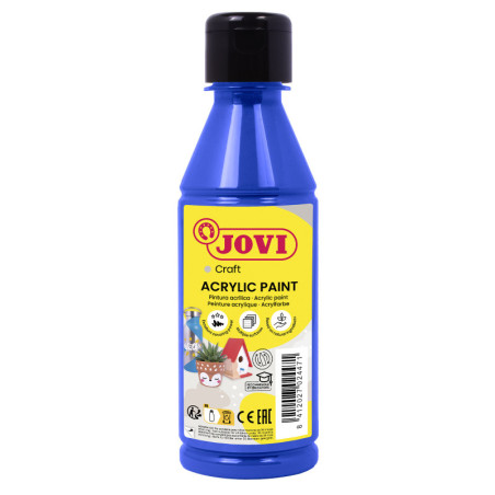 PINTURA MULTIUSOS JOVIDECOR BOTELLA 250 ML AZUL ULTRAMAR 68024