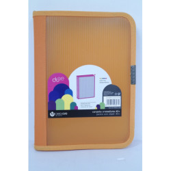 CARPETA CONGRESO A-5 CARCHIVO DUNE PLAST. TRANSP. CREMALLERA 24140552 NARANJA
