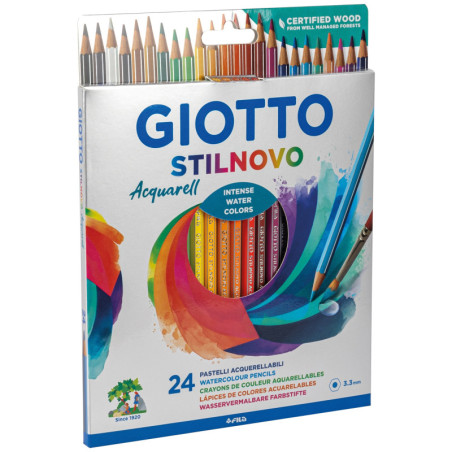LAPICEROS ACUARELABLES CJ.24 UDS GIOTTO ACUARELL