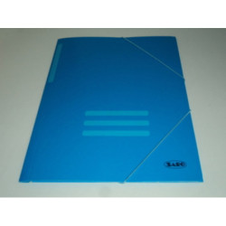 CARPETA GOMAS SOLAPAS FL SARO AZUL CIELO CARTON SATINADA 3002