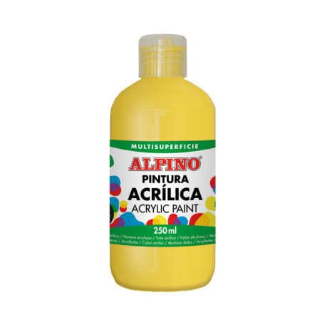 PINTURA ACRILICA BOTELLA 250 ML AMARILLO ALPINO